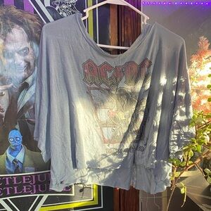 AC/DC Women's Vintage Graphic Tee - Blue